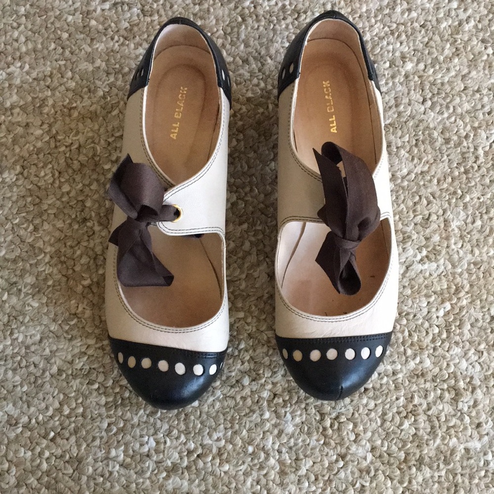 Anthropologie All Black leather oxfords 9
